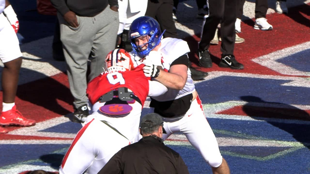New Denver Broncos OL Kage Casey Highlights   Boise State   Panini Senior Bowl 2026