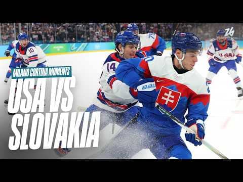 USA beat Slovakia 🇺🇸🏒🇸🇰 | Men's Ice Hockey Semifinals | Milano Cortina Moments