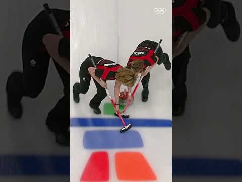 Precision meets power in curling. 🥌💥 #Olympics #Curling