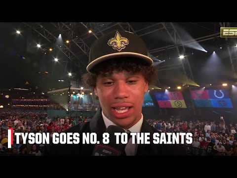 Jordyn Tyson on going No 8 to the Saints: ‘IMMA GIVE IT MY ALL!’ 🔥 | 2026 NFL Draft