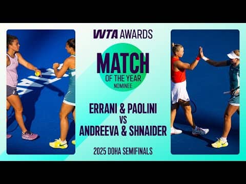 Errani/Paolini vs. Andreeva/Shnaider | 2025 Doha Semifinal | WTA Match Highlights