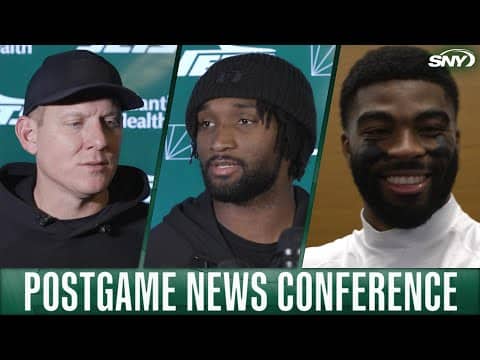 Nick Folk, Isaiah Williams, and Qwan'tez Stiggers on Jets' special teams unit