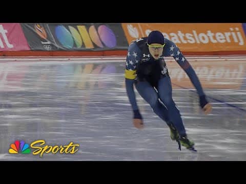 American Jordan Stolz soars to men's 1500m gold medal at Calgary World Cup | NBC Sports