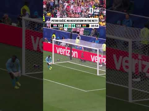 Petar Sučić from WAY OUT! He puts Croatia in front first over Ghana!