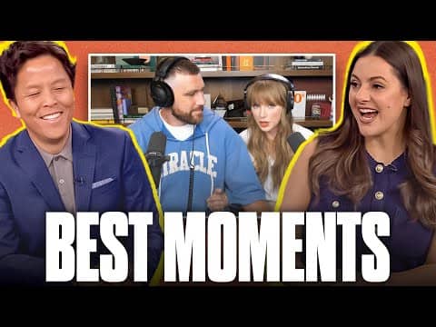 Ranking the TOP 5 moments from Taylor Swift's appearance on Travis & Jason Kelce's New Heights Pod 👀