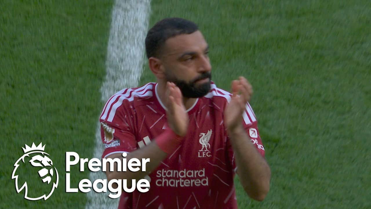 Mohamed Salah says goodbye to Liverpool fans at Anfield | Premier League | NBC Sports