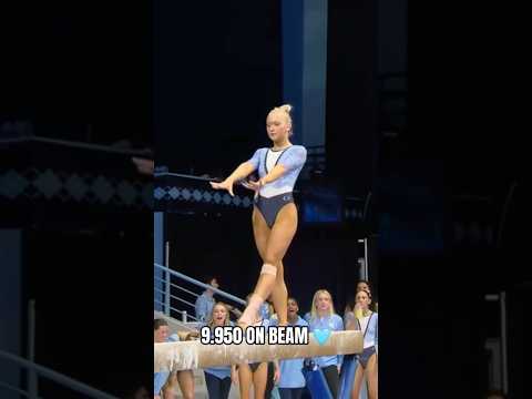 The beam queen 👑 #unctarheels #goheels #ncaagymnastics #collegegymnastics #gymnast #sports