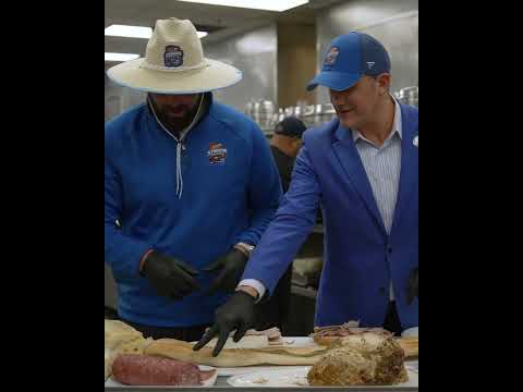 Maroon out here making and snacking on a Cuban 🥪