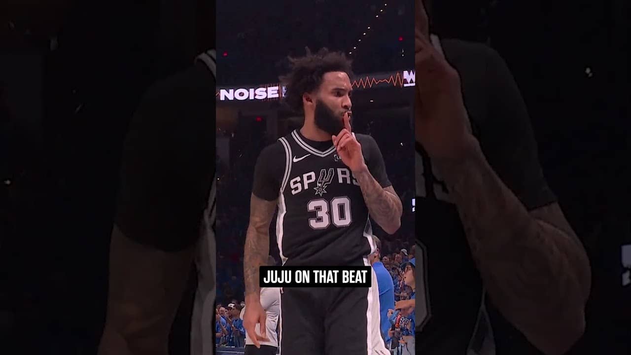 JUJU ON THAT BEAT 🤪 #nba #spurs #julianchampagnie #nbaplayoffs