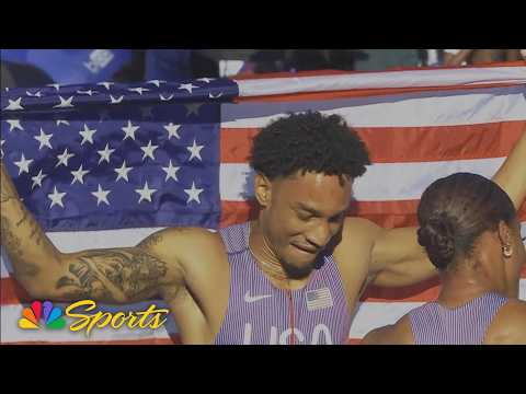 Team USA BREAKS FREE for mixed 4x400 relay victory at World Athletics Relays | NBC Sports