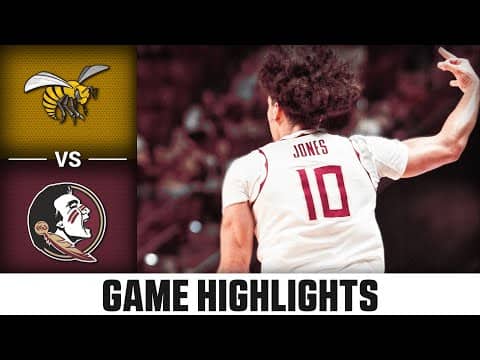 Alabama State vs. Florida State Game Highlights | 2025-26 ACC Men's Basketball