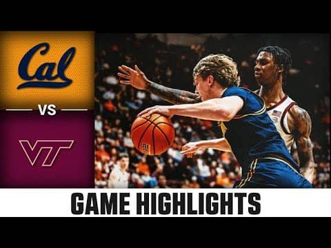 Cal vs. Virginia Tech Game Highlights | 2025-26 ACC Men's Basketball