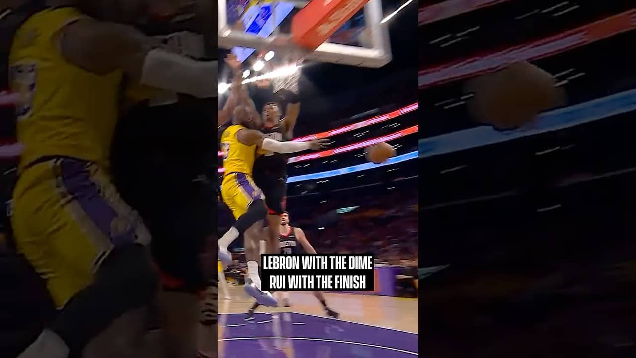 LeBron DIME & Rui Knocks down the Three #NBA #Lakers