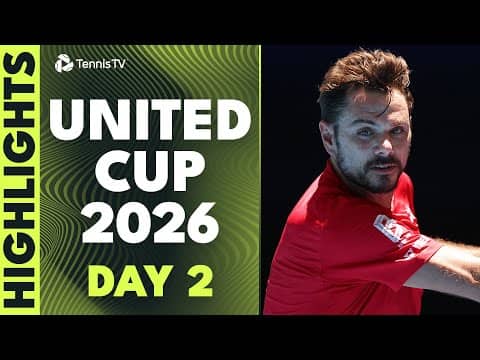 Wawrinka’s Begins Final Season, de Minaur vs Ruud, Fritz, Gauff | United Cup 2026 Highlights Day 2