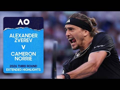 Alexander Zverev v Cameron Norrie Extended Highlights | Australian Open 2026 Third Round