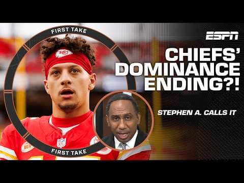 Stephen A. anticipates the Chiefs’ dominance will END this season 👀 | First Take