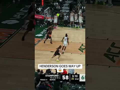 Highlight reel oop from Shelton Henderson 🔥 #collegebasketball #accbasketball #basketball #miami