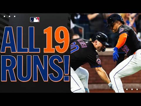 ALL 19 RUNS: Mets give Jonah Tong a TON of run support in his MLB debut! 🙌