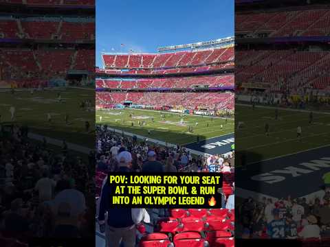 Running into Suni Lee at the Super Bowl 😭🙏