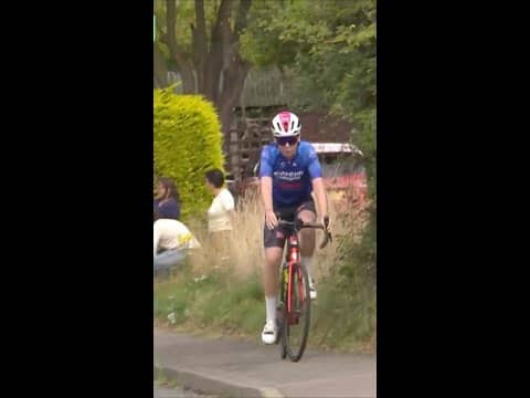 Young lad joins the Tour of Britain and gets a shower from Julian Alaphilippe! 🤣