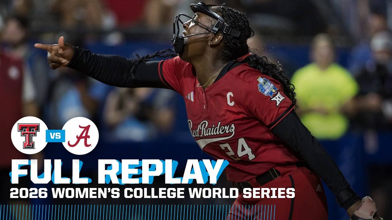 Texas Tech vs. Alabama: 2026 Women's College World Series (Semi #2) | FULL REPLAY