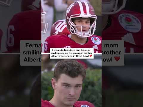 What a moment for the Mendozas #collegefootball #cfb #rosebowl #football