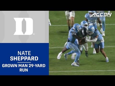 Duke RB Nate Sheppard Turns Potential Loss Into 29-Yard Gain