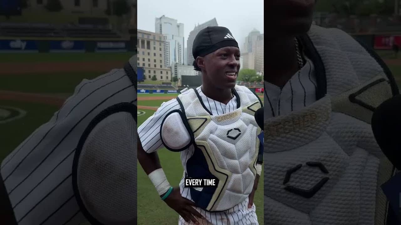 #GeorgiaTech catcher Vahn Lackey after advancing to the ACC Championship 🗣️ #CollegeBaseball