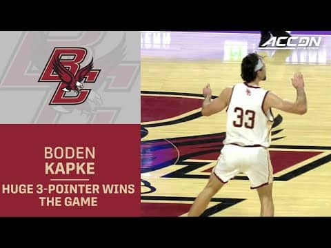 BC Big Man Boden Kapke's 3-Pointer IS The Game Winner
