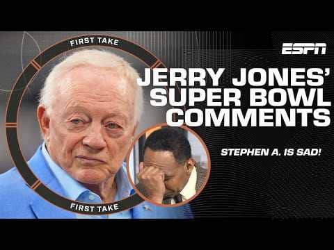 Stephen A.'s 'sad' after hearing Jerry Jones’ ULTIMATE GOAL for the Cowboys 👀😔 | First Take
