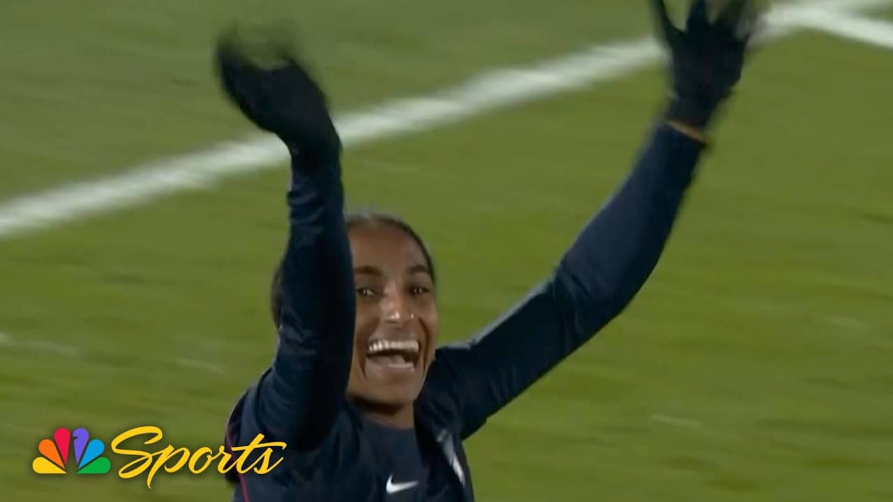 Naomi Girma heads it home for United States' first goal against Japan | NBC Sports