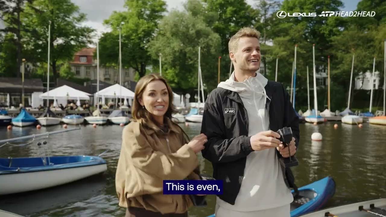 Taking the Lexus ATP Head2Head Challenge to the water in Hamburg! 🌊