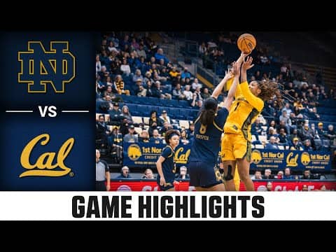 Notre Dame vs. Cal Game Highlights | 2025-26 ACC Women's Basketball