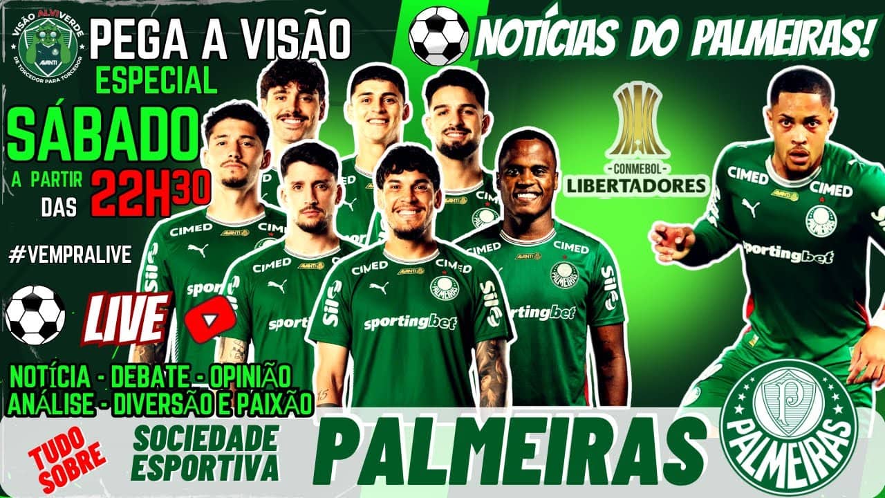 🚨#AOVIVO -LIVE ESPECIAL DE SÁBADO: CONVOCADOS DO VERDÃO | LIBERTADORES | VITOR ROQUE  E MTO MAIS