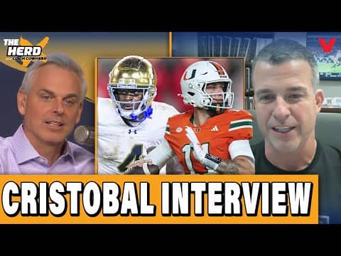 Mario Cristobal MAKES CASE for Miami to JUMP Notre Dame in CFP rankings | THE HERD w/ Colin Cowherd