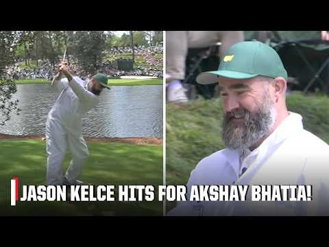 JASON KELCE HITS A SHOT IN THE MASTERS PAR 3 CONTEST 🔥 | The Masters
