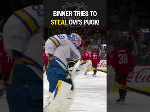 Binner tries to STEAL Ovi's 900 PUCK! 🤣