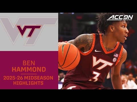 Virginia Tech G Ben Hammond Midseason Highlights | 2025–26 ACC Men’s Basketball