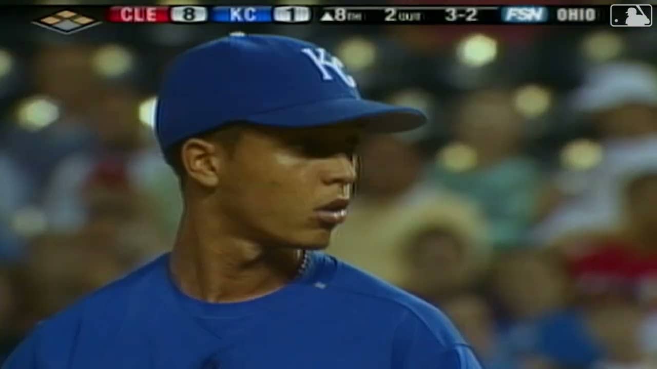 Ben Broussard hits three doubles in Kansas City  (CLE @ KCR , 9-24-2005)