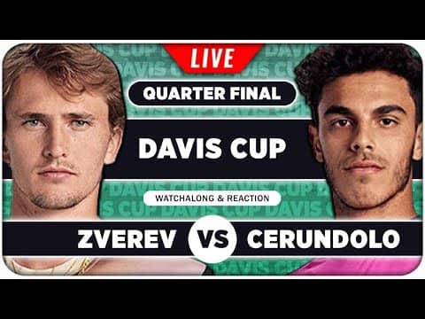 ZVEREV vs CERUNDOLO • Davis Cup 2025 • LIVE Tennis Watchalong