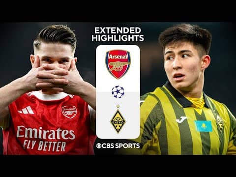 Arsenal vs. Kairat Almaty: Extended Highlights | UCL League Phase MD 8 | CBS Sports Golazo