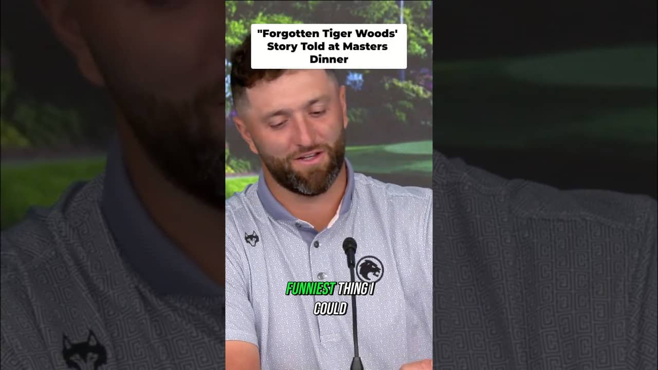 😂 Tiger Woods Forgotten Story Told at Masters Dinner! #shorts
