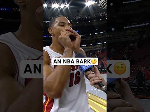 Keshad Johnson demonstrates an NBA bark 😂