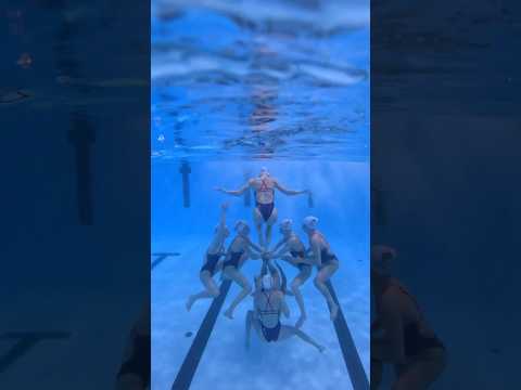 #ArtisticSwimming training in at the World Cup in the same pool of the #Paris2024 #Olympics