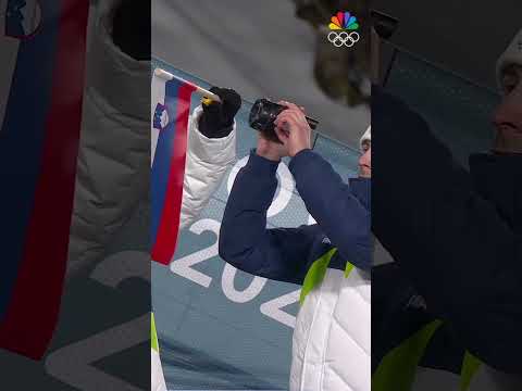 Siblings Nika and Domen Prevc secure Team Slovenia's first gold medal at #MilanoCortina2026!