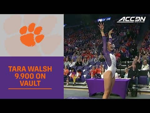 Clemson's Tara Walsh Takes 1st With 9.900 On Vault | 2026 ACC Gymnastics