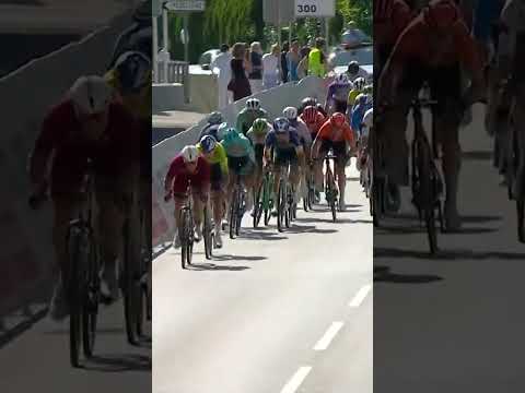 Wonderful win! 🔥 Dušan Rajović wins a frenetic sprint to take Stage 2 of the Tour of Slovenia 👏