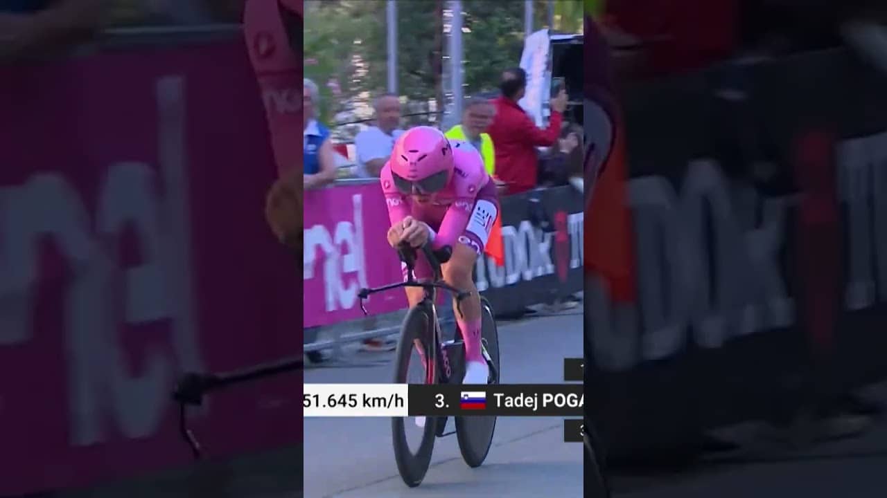 Filippo Ganna telling Tadej Pogacar to slow down 😂 Pink Panther Pogacar flew to the TT win in 2024