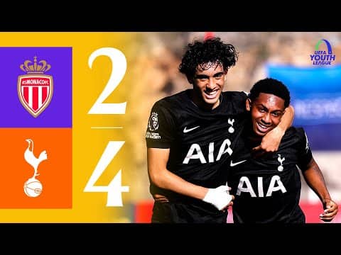 AS Monaco U19 2-4 Tottenham Hotspur U19 | UEFA Youth League Highlights