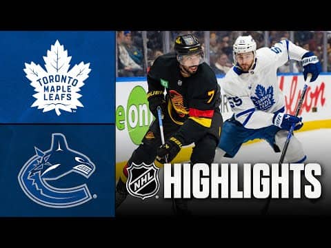 Maple Leafs vs. Canucks | NHL Highlights | January 31, 2026